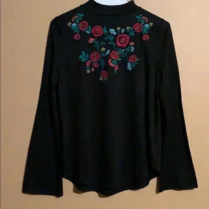 Loft Embroidered Long Sleeve Top